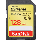 Sandisk Extreme 128 Go SDXC UHS-I Classe 10 U3 V30 150 Mo/s